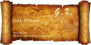 Gál Kleon névjegykártya