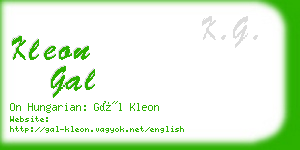 kleon gal business card